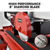 NNEMB 800W Electric Tile Saw Cutter with 200mm (8) Blade-720mm Cutting Length-Side Extension Table
