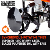 NNEMB 7.0HP Cultivator Tiller Plough Self-Propelled Rotary Rototiller