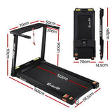 NNEDSZ Electric Treadmill Home Gym Exercise Running Machine Fitness Equipment Compact Fully Foldable 420mm Belt Black