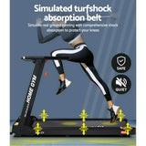 NNEDSZ Electric Treadmill Home Gym Exercise Running Machine Fitness Equipment Compact Fully Foldable 420mm Belt Black