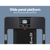 NNEDSZ Electric Treadmill Home Gym Exercise Running Machine Fitness Equipment Compact Fully Foldable 420mm Belt Black