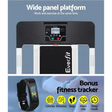 NNEDSZ Electric Treadmill Home Gym Exercise Running Machine Fitness Equipment Compact Fully Foldable 420mm Belt White