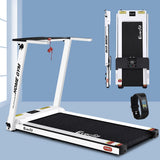 NNEDSZ Electric Treadmill Home Gym Exercise Running Machine Fitness Equipment Compact Fully Foldable 420mm Belt White