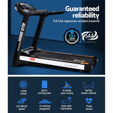 NNEDSZ Electric Treadmill 45cm Incline Running Home Gym Fitness Machine Black