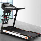 NNEDSZ Electric Treadmill 450mm 18kmh 3.5HP Auto Incline Home Gym Run Exercise Machine Fitness Dumbbell Massager Sit Up Bar