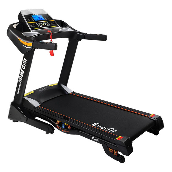 NNEDSZ Electric Treadmill 48cm Incline Running Home Gym Fitness Machine Black