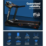NNEDSZ Electric Treadmill 48cm Incline Running Home Gym Fitness Machine Black