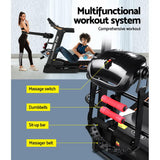 NNEDSZ Electric Treadmill 480mm 18kmh 3.5HP Auto Incline Home Gym Run Exercise Machine Fitness Dumbbell Massager Sit Up Bar