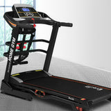 NNEDSZ Electric Treadmill 480mm 18kmh 3.5HP Auto Incline Home Gym Run Exercise Machine Fitness Dumbbell Massager Sit Up Bar