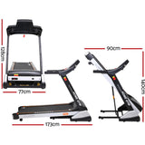 NNEDSZ Electric Treadmill 48cm Incline Running Home Gym Fitness Machine Black