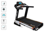 NNEDSZ Electric Treadmill 48cm Incline Running Home Gym Fitness Machine Black