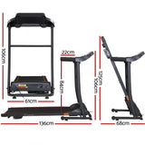NNEDSZ Electric Treadmill Incline Home Gym Exercise Machine Fitness 400mm