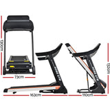 NNEDSZ Electric Treadmill 45cm Incline Running Home Gym Fitness Machine Black