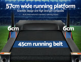 NNEDSZ Electric Treadmill 45cm Incline Running Home Gym Fitness Machine Black