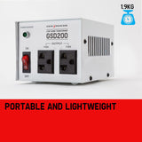 NNEMB 200W Step Down Transformer 240V-110 Stepdown Voltage Converter AU-US