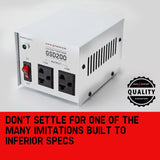 NNEMB 200W Step Down Transformer 240V-110 Stepdown Voltage Converter AU-US