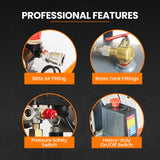 NNEMB 25L 1.5HP Silent Oil-Free Electric Air Compressor-Portable