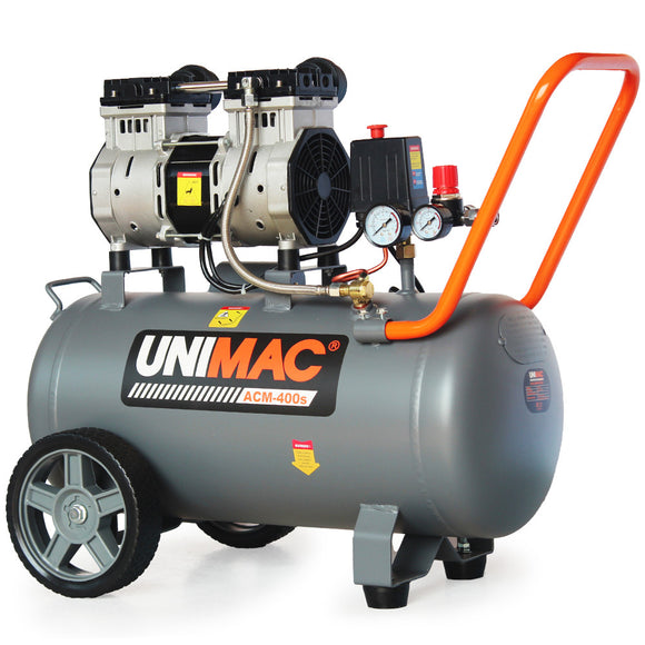 NNEMB 40L 2.0HP Silent Oil-Free Electric Air Compressor-Portable-Twin Nitto Outlets