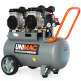 NNEMB 50L 3.0HP Silent Oil-Free Electric Air Compressor-Portable-Twin Nitto Outlets