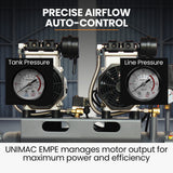 NNEMB 50L 3.0HP Silent Oil-Free Electric Air Compressor-Portable-Twin Nitto Outlets