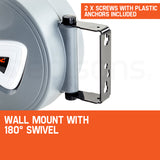NNEMB 10m Retractable Air Hose Reel Compressor Wall Mounted Auto Rewind