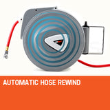 NNEMB 20m Retractable Air Hose Reel Compressor Wall Mounted Auto Rewind