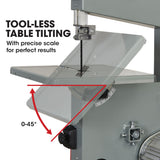 NNEMB 500W Wood Bandsaw with Stand-115mm Cutting Depth (BS40)