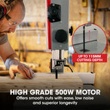 NNEMB 500W Wood Bandsaw with Stand-115mm Cutting Depth (BS40)