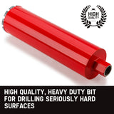 NNEMB Diamond Core Drill Bit 114mm Concrete Wet Dry Tile Stone Brick Marble 1-1/4 UNC