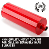 NNEMB Diamond Core Drill Bit 152mm Concrete Wet Dry Tile Stone Brick Marble 1-1/4 UNC