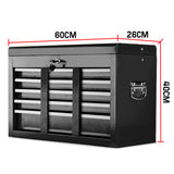 NNEMB 9 Drawer Tool Box Chest Mechanic Garage Storage Toolbox Set Organiser