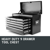 NNEMB 9 Drawer Tool Box Chest Mechanic Garage Storage Toolbox Set Organiser
