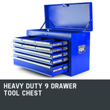 NNEMB 9 Drawer Tool Box Chest Mechanic Organiser Garage Storage Toolbox Set