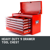 NNEMB 9 Drawer Tool Box Chest Organiser Mechanic Garage Storage Toolbox Set
