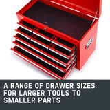 NNEMB 9 Drawer Tool Box Chest Organiser Mechanic Garage Storage Toolbox Set