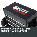 NNEMB Rolling Tool Box Stool Mechanic Creeper Toolbox Seat Cushion Garage Tray
