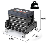 NNEMB Rolling Tool Box Stool Mechanic Creeper Toolbox Seat Cushion Garage Tray