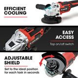 NNEMB 20V SYNC Cordless Angle Grinder Kit with Battery-Fast Charger-5 x Discs