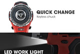 NNEMB 20V SYNC Cordless Lithium Power Drill Kit-with Battery-Charger-Hammer Drill Function-Accessory Kit