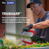 NNEMB HH3 20V SYNC Cordless Electric Hedge Trimmer with Battery and Fast Charger Kit
