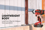 NNEMB 20V SYNC Cordless Lithium Impact Driver Kit-with Battery-Charger-Carry Bag