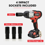 NNEMB IW3 20V SYNC Cordless Impact Wrench Gun Kit with Battery and Fast Charger