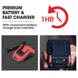 NNEMB IW3 20V SYNC Cordless Impact Wrench Gun Kit with Battery and Fast Charger