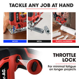 NNEMB JS3 20V SYNC Cordless Jigsaw Kit Tool with Battery and Fast Charger