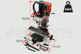 NNEMB 600W 7x14 Mini Metal Lathe and 350W Mill Drill Press Machine Combo