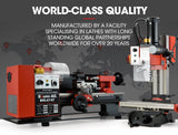 NNEMB 600W 7x14 Mini Metal Lathe and 350W Mill Drill Press Machine Combo