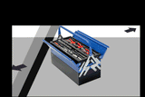 NNEMB 118pc Metal Cantilever Tool Kit Box Set with Cordless Screwdriver-Blue & Black