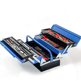 NNEMB 118pc Metal Cantilever Tool Kit Box Set with Cordless Screwdriver-Blue & Black
