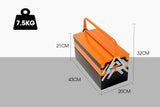 NNEMB 118pc Metal Cantilever Tool Kit Box Set with Cordless Screwdriver-Black & Orange