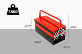 NNEMB 118pc Metal Cantilever Tool Kit Box Set with Cordless Screwdriver-Black & Red